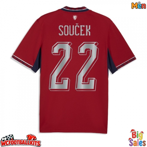Czech Republic Tomas Soucek #22 Replica Home Stadium Shirt World Cup 2026 Short Sleeve